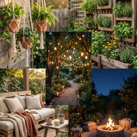 Boho outdoor garden decor ideas DIY