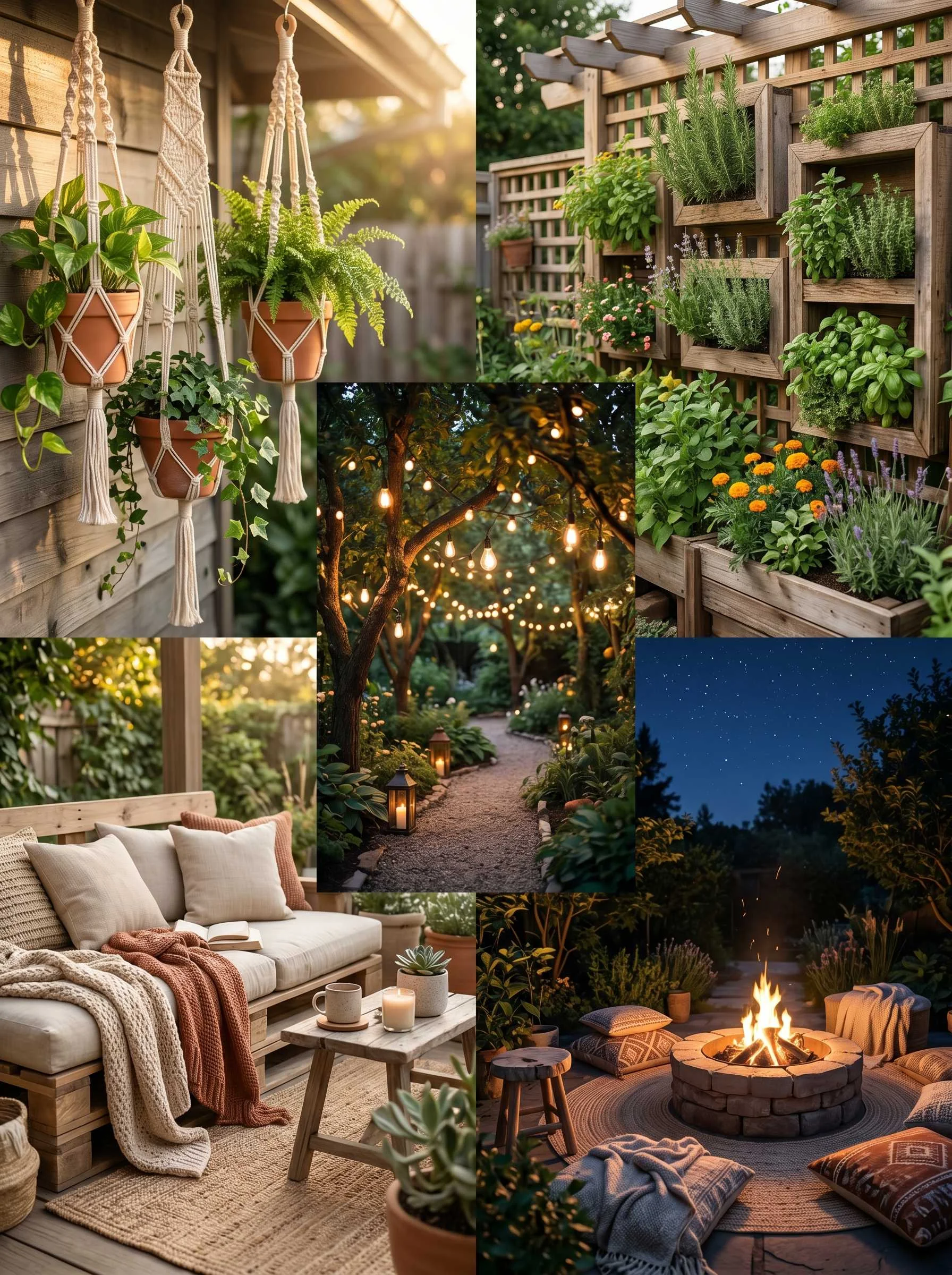 Boho outdoor garden decor ideas DIY
