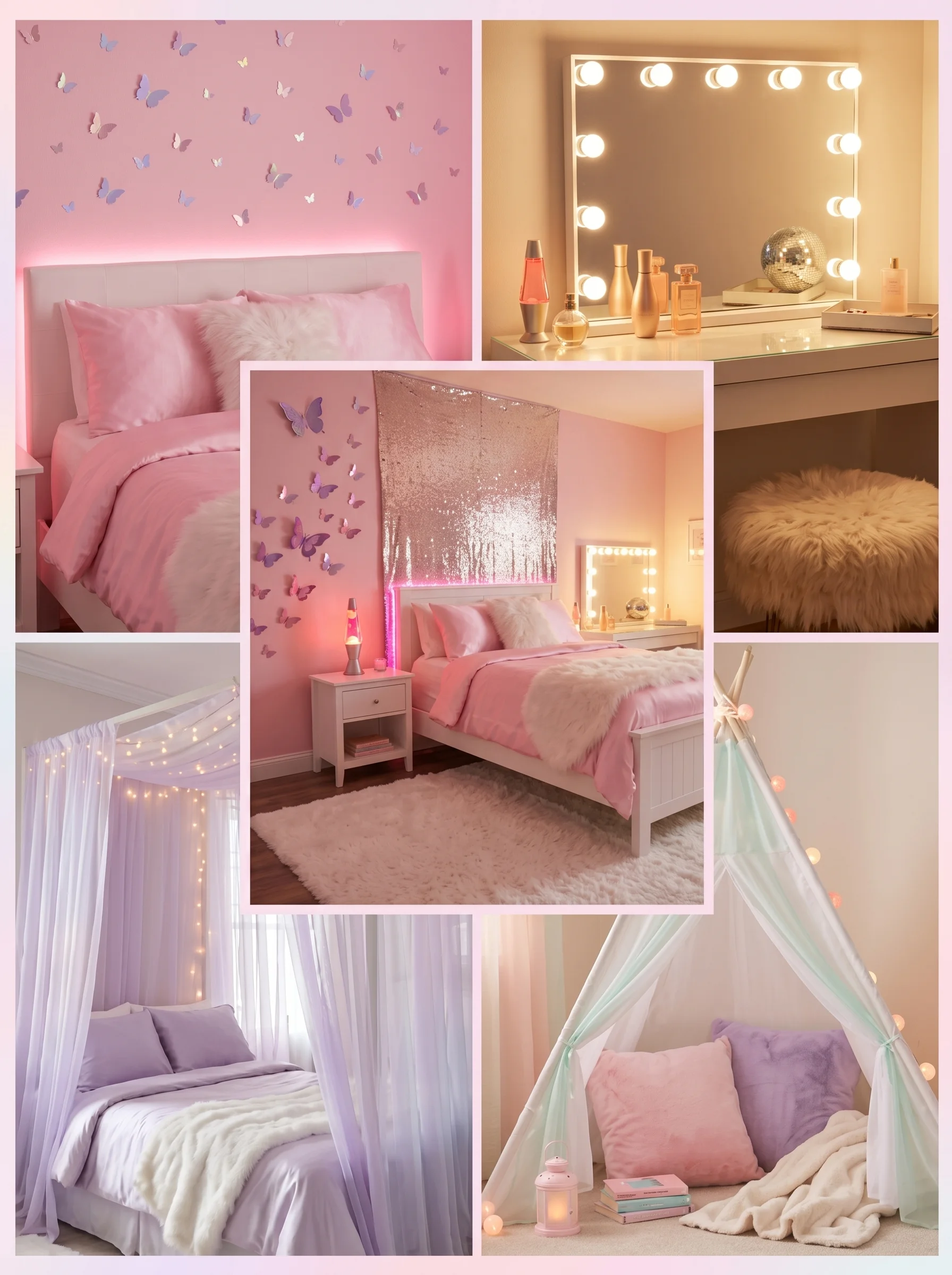 Y2K bedroom aesthetic ideas for teenage girls