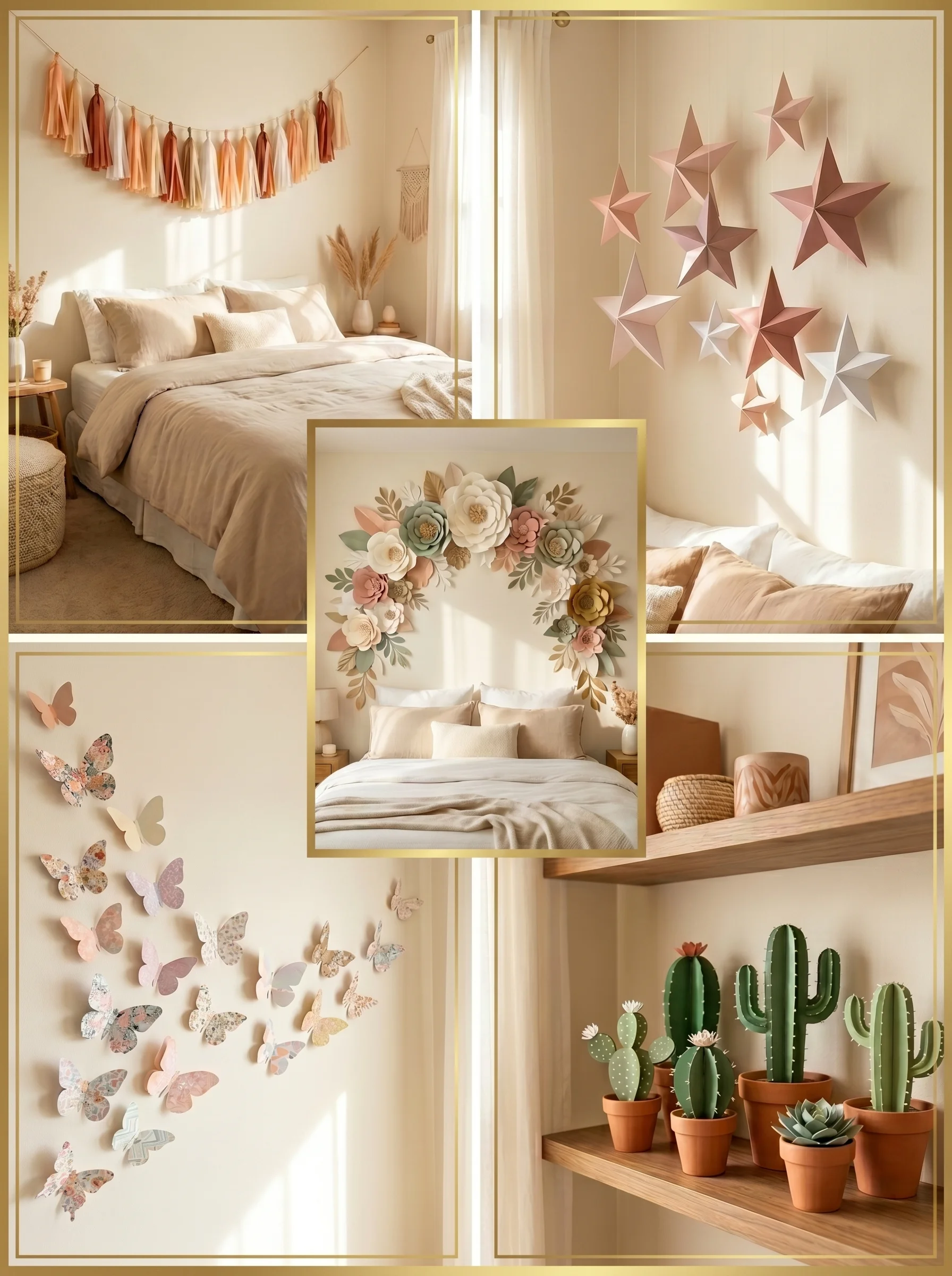 Cute DIY room decor ideas with paper crafts