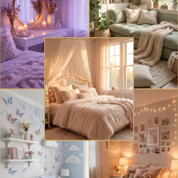 Soft girl bedroom aesthetic ideas on a budget
