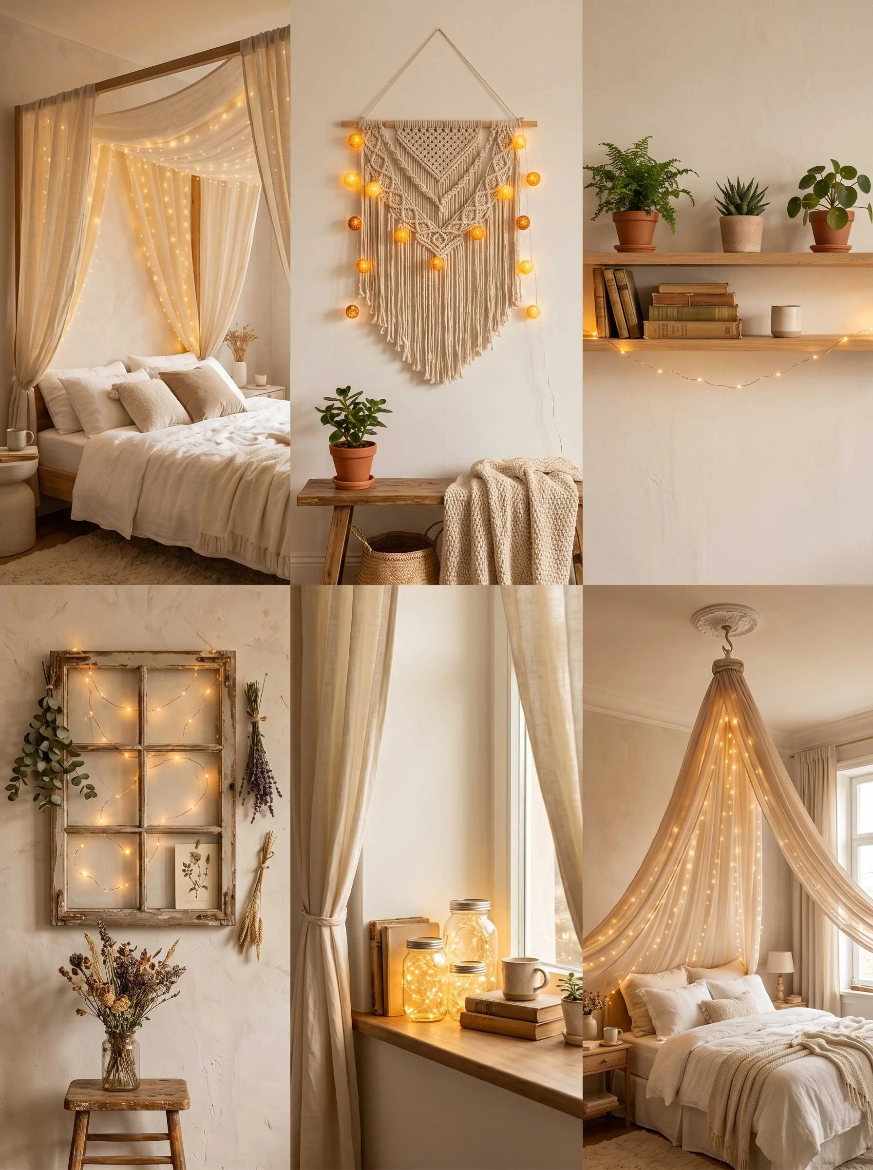 Aesthetic bedroom ideas with fairy lights