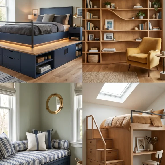 teen room designs with built in storage