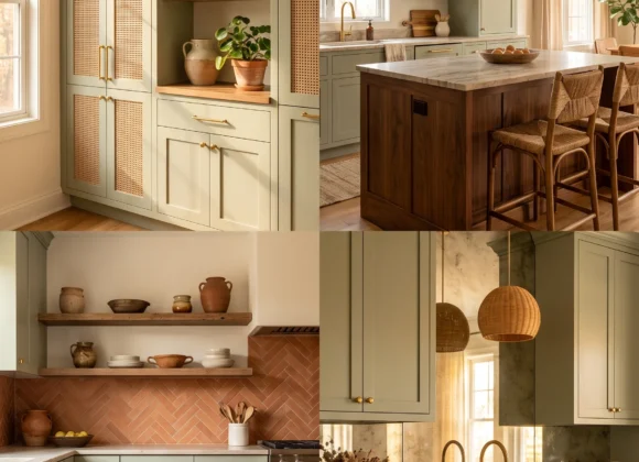 sage green kitchen cabinet color ideas boho aesthetic