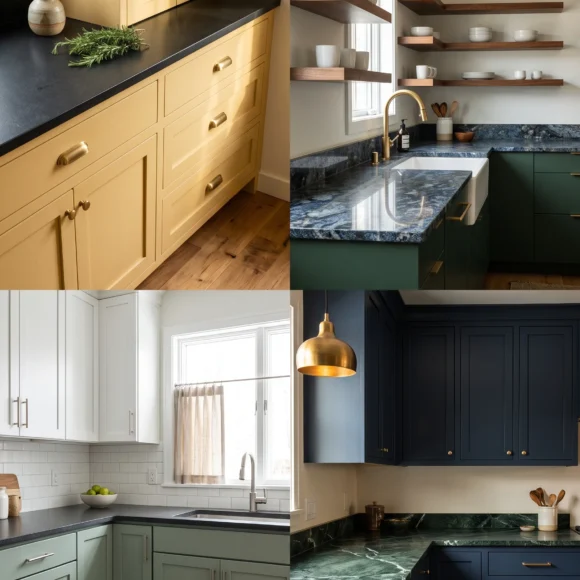 kitchen cabinet color ideas with dark countertops