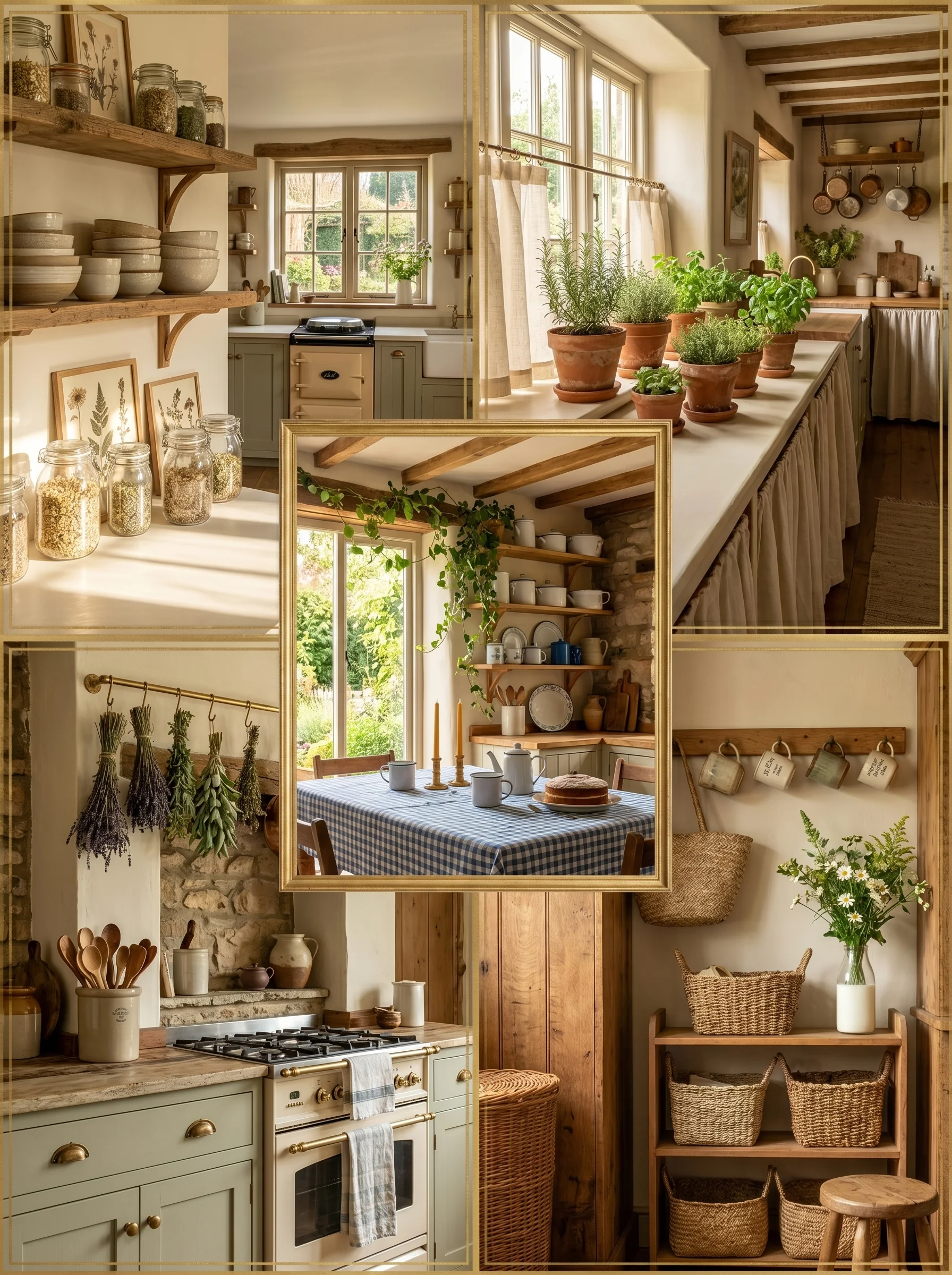 Cottagecore kitchen aesthetic on a budget