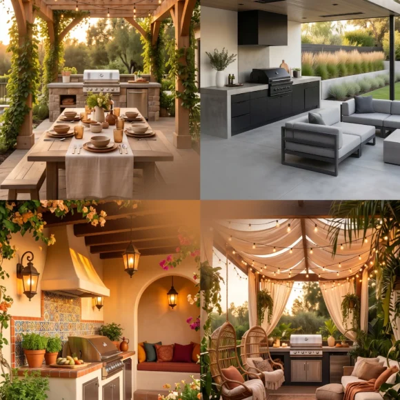 Modern Covered Outdoor Kitchen Designs with Seating Area You'll Love Covered outdoor kitchen designs with seating area
