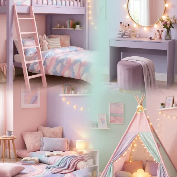dreamy teen bedroom designs pastel color palette