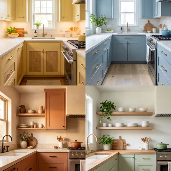 kitchen cabinet color ideas for small kitchens bright