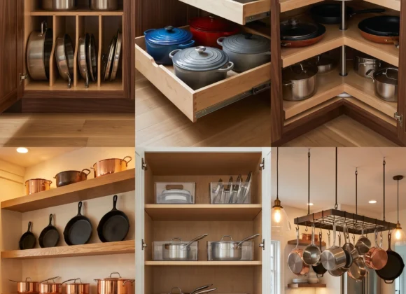Kitchen cabinet organization ideas for pots and pans