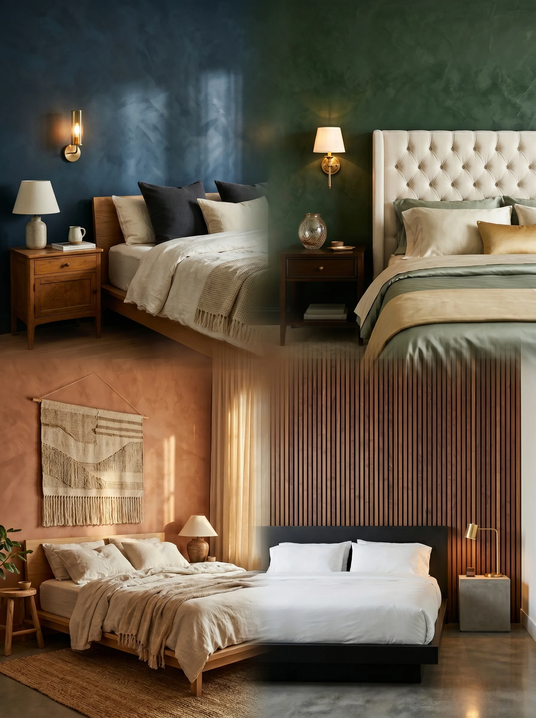 Master bedroom decor ideas with accent wall