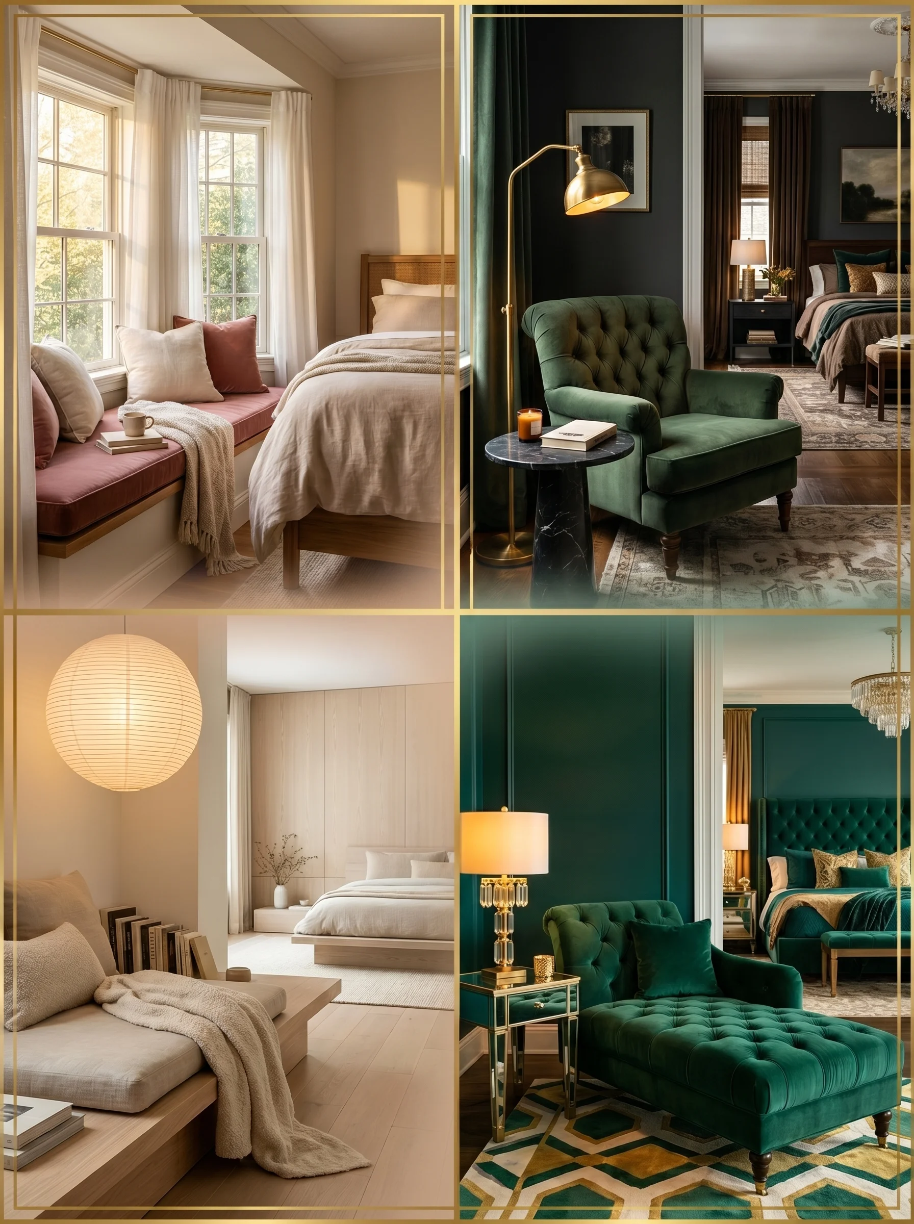 Master bedroom decor ideas with cozy reading nook