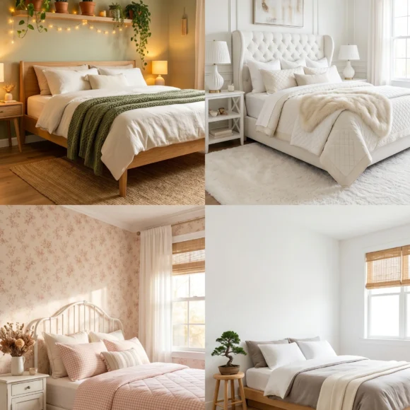 Minimalist room inspo bedroom with neutral tones