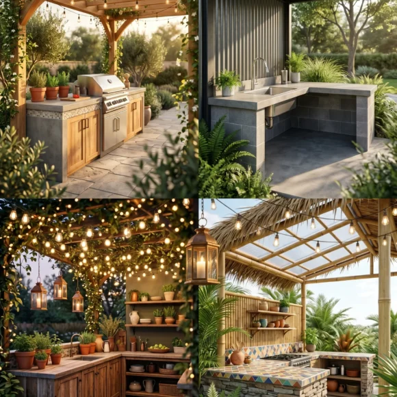 Small Covered Outdoor Kitchen on a Budget That Actually Looks Amazing Small Covered Outdoor Kitchen on a Budget