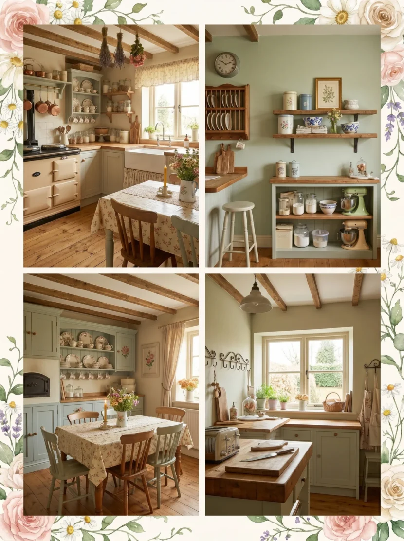 Dreamy Vintage Cottagecore Kitchen Decor With Floral Accents You'll Obsess Over Vintage cottagecore kitchen decor with floral accents