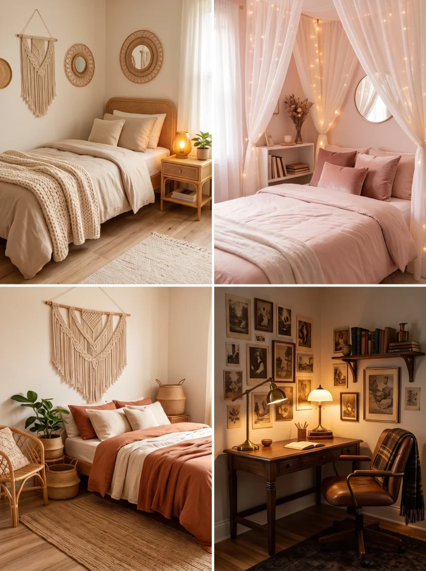 dorm room styles for girls cozy aesthetic small space